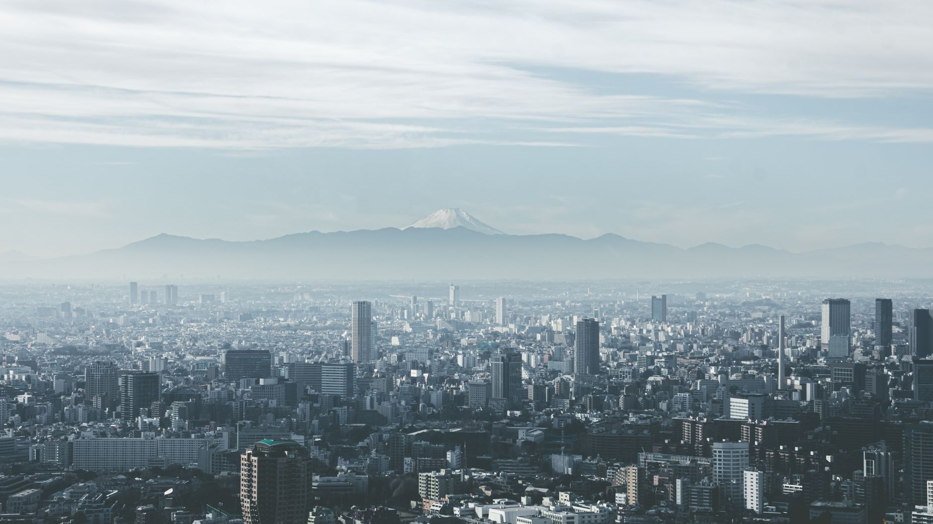 Panorama de Tokyo avec le mont Fuji en arrière-plan